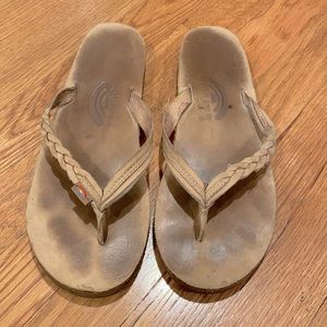 Rainbow flirty leather sandals